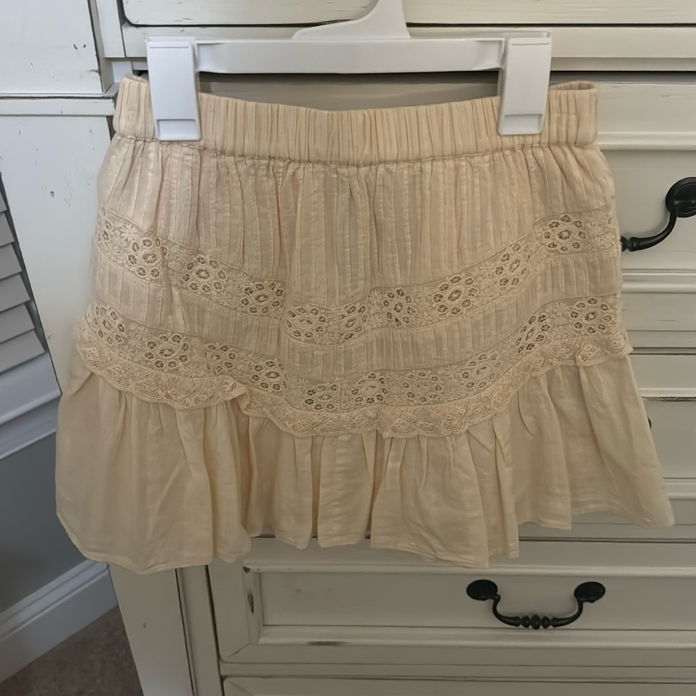 Loveshack Fancy Cove Skirt Ivory